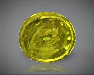 Natural Heated & Treated Yellow Sapphire Certified 4.38 carats (DIN 84669 )
